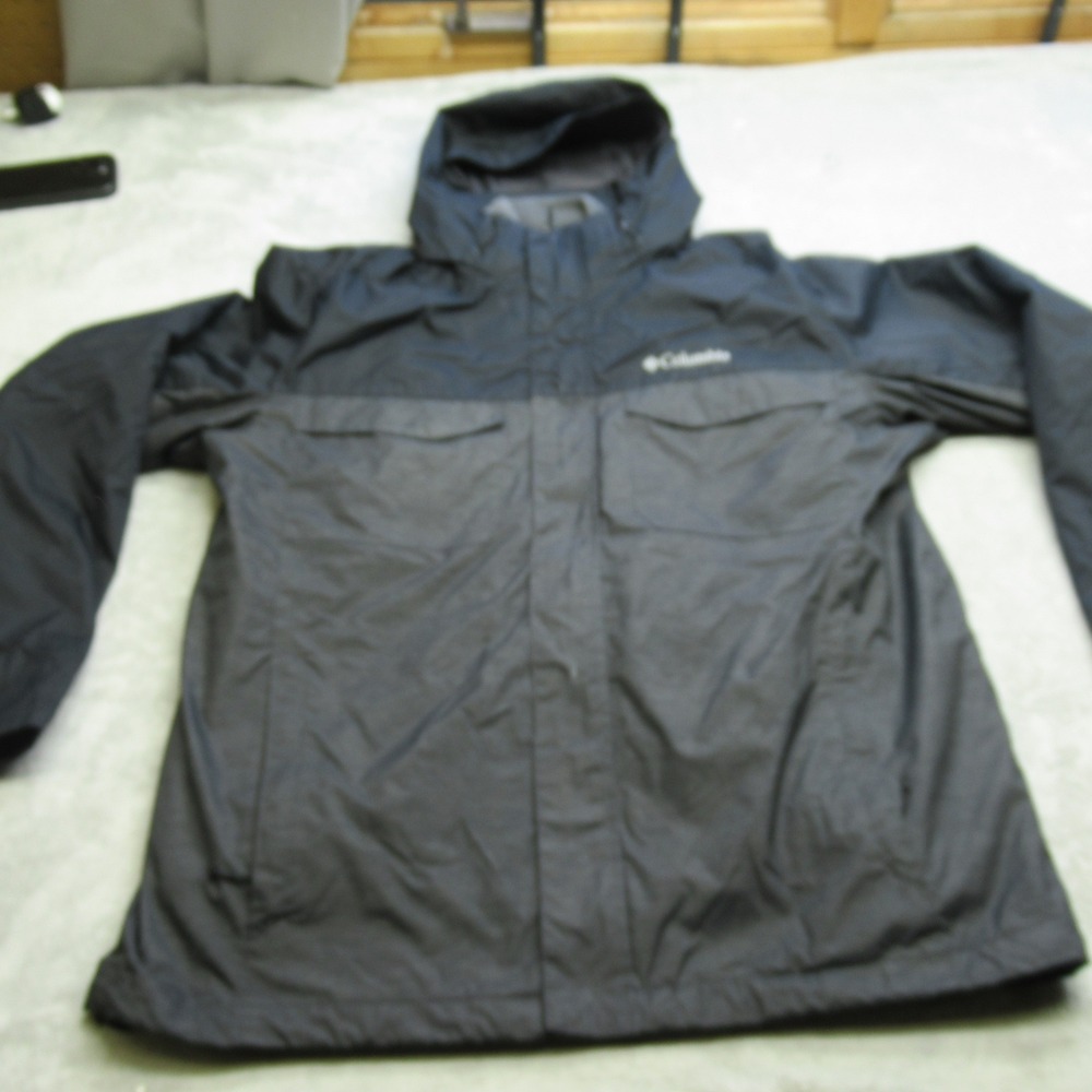Columbia Jacket Mens Large Black Waterproof Hood Insulated 3in1 Removable Liner